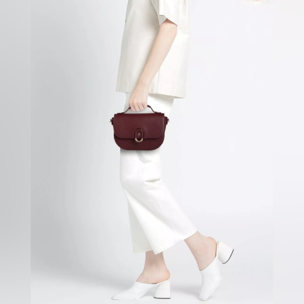 Etienne Aigner Satchel Bag (Burgundy)